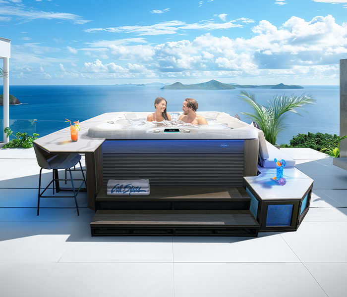 Calspas hot tub being used in a family setting - Augusta Richmond